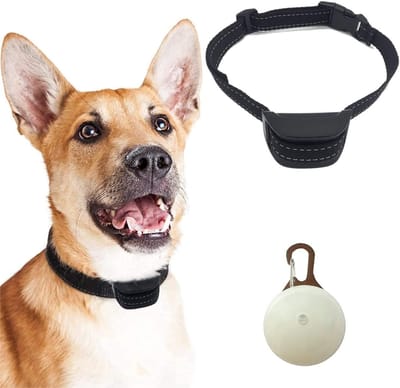 SNJY®Anti Blafband - Anti Blaf Apparaat - Blafband voor Honden - Zonder Schok - 3-68KG - Halsmaat: 25-60 cm - Zwart