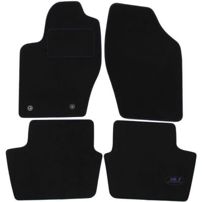 Tapis De Sol Noir Velours - J&J AUTOMOTIVE - Citroën C4 2004-2010 - Sur Mesure - Antidérapant - Imperméable noir