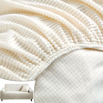 Jacquard Elastische Hoekbankhoes Poolvlies Eenvoudige Bankhoes L-Vorm Bankhoes Bankhoes Sets 1 /2 /3 /4 Zitplaatsen Beschermhoes 2-seat 145-185cm