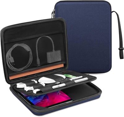 Beschermende tas voor 11-inch iPad Air en iPad Pro met accessoires organizer en schouderband
