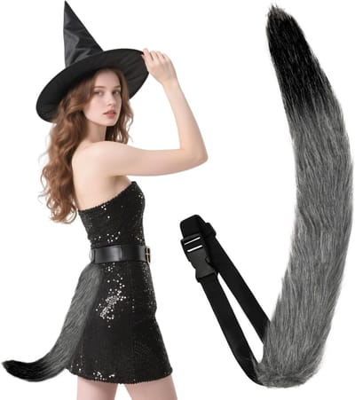 Cosplay Set voor Kinderen en Volwassenen met Realistische Faux Fur Staart en Wasbaar Fox Kostuum voor Anime en Feestjes