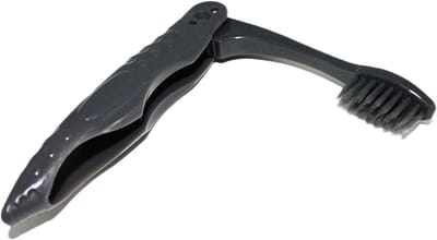 Opvouwbare Tandenborstel - Reis Tandenborstel - Reizen en Kamperen - Houtskool Haren - 11 cm Opgevouwen - Wit