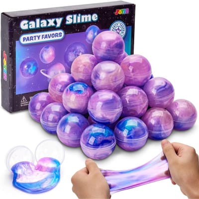 24 Stuks Mini Slijm Feestbedankjes Veelkleurige Galaxy Slijm Ballen Kneedmassa ontworpen voor Kinderen Stressverlichting Schatkistje Speelgoed Pasen OneSize