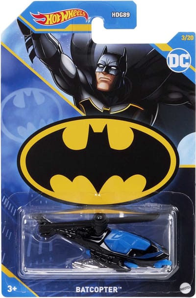 Hot Wheels HLK57, Helikopter, the Batman, 3 jaar, Metaal, Kunststof, Zwart, Blauw