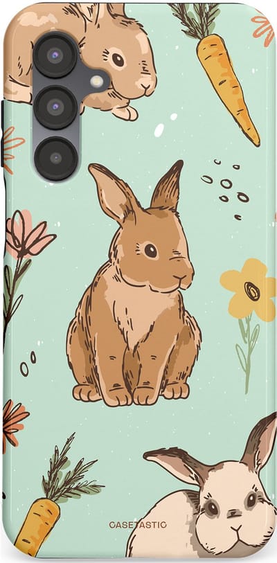 Casetastic Hoesje Geschikt voor Samsung A16 - Stijlvolle Beschermende Duo-layer Case - Hop hop flapoortje
