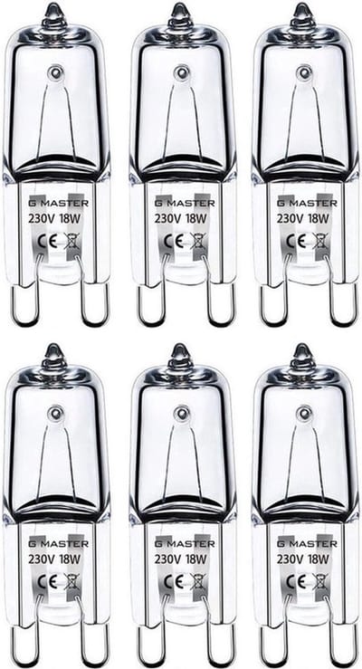 G Master - PRO G9 Halogeen lichtbron - 230V - Dimbaar - 18w (vervangt 25W) - Halogeen lamp -(6 STUKS)