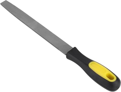 Professionele Carbon Stalen Vijl van 20 cm met Antislip Handvat voor Tuinonderhoud, Snijgereedschap en Slijpen van Grasmaaier Messen