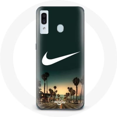 Coque - Nike - Samsung Galaxy A30 - Souple - Vert - Palmier Miami