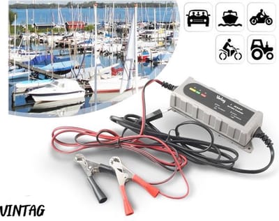 Acculader - Druppellader - 12 V - INCL winterstallingmodus en Snellaad modus - Geschikt voor auto, motor, quad, scooter, zitmaaier, etc. - Beveiligd Tegen Oververhitting/Kortsluitingen/omgekeerde polariteit/Lage Voltage/overbelasting