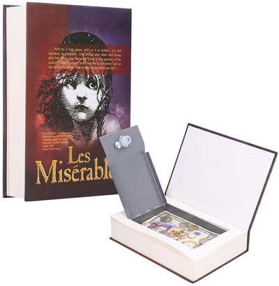 Cosensi- Boekenkluis Discreet Ontwerp - 22 x 15 x 4,5 cm - 2 Sleutels - Ideaal voor Geld/Sieraden - Compacte Opbergoplossing - Perfect voor Boekenkast/Bureau - Verstopkluis
