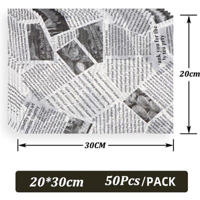 50 stuks oliebestendige bakvoedselverpakkingen waspapier hamburgers frietverpakking oliepapier keuken sandwich brood voedselmat bakgereedschap
