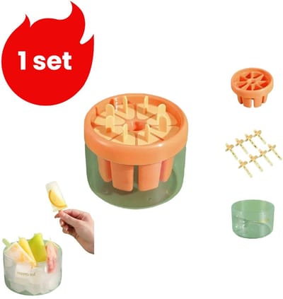 1 set - IJsvormpjes - Speciale zelfgemaakte ijsvormpjes - Huishoudelijke ijsblokjesvormpjes - Oranje
