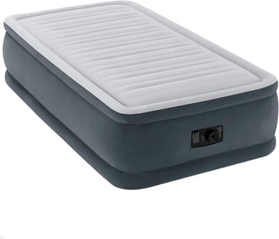 Luchtbed Comfort - Opblaasbaar Matras - Tijdelijk Slapen - Met Ingebouwde Pomp - 99x191x46cm - Grijs