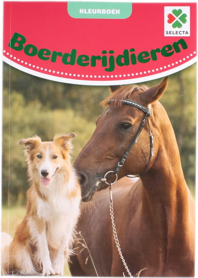 Tactic Selecta Boerderijdieren Kleurboek - 48 Pagina's - Kleurboek voor Kinderen - Boerderij - Vanaf 2 Jaar