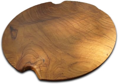Rico & Plato Teakhouten Borden 'Bourgogne' 35 cm Set van 2 – Houten Dienbladen en Serveerschalen