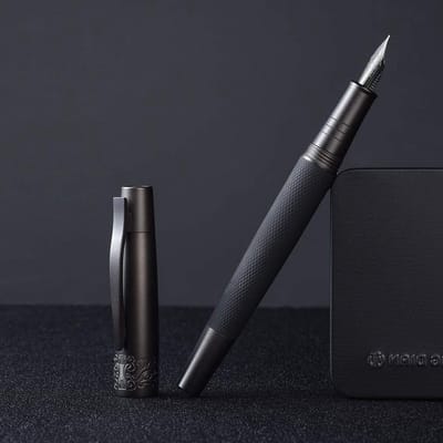 Matte Zwarte Vulpen met Extra Fijne Nib en Luxe Metalen Cadeauverpakking voor Schrijven en Tekenen