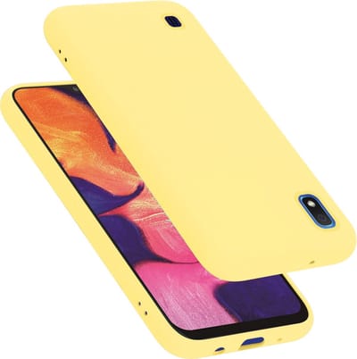 Cadorabo Hoesje geschikt voor Samsung Galaxy A10 / M10 in LIQUID GEEL - Beschermhoes gemaakt van flexibel TPU silicone Case Cover