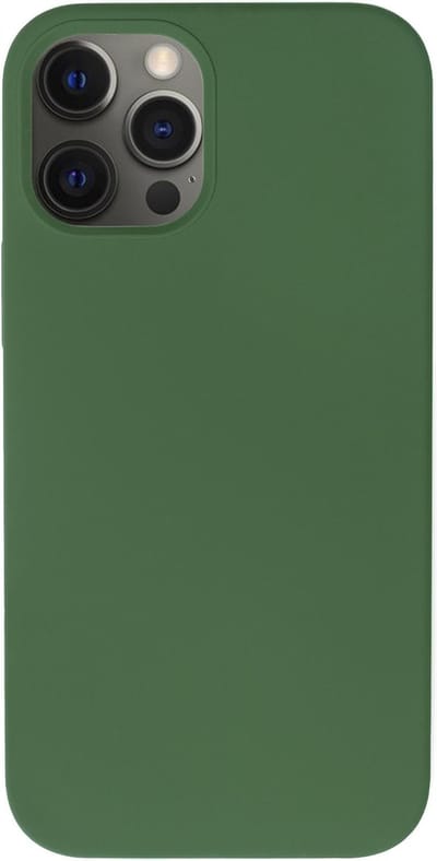 BMAX Siliconen hard casehoesje geschikt voor iPhone 12 Pro Max / Hard Cover / Beschermhoesje / Telefoonhoesje / Hard case / Telefoonbescherming - Donkergroen