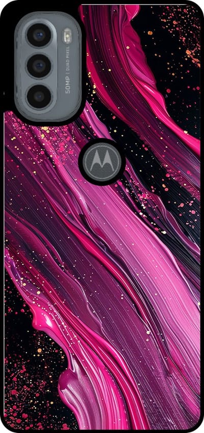 Smartphonica Telefoonhoesje Geschikt voor Motorola Moto G31 / G41 met marmer opdruk - TPU backcover case marble design - Paars Roze geschikt voor Motorola Moto G31;Motorola Moto G41