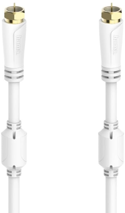Hama SAT-aansluitkabel, F-connector - F-connector, verguld, 10,0 m, 100 dB