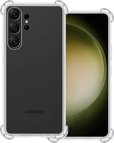 Hoesje Geschikt voor Samsung Galaxy S23 Ultra - Sterk & Shockproof - Siliconen Case - Back Cover - Telefoon Hoes Shock Proof - Transparant