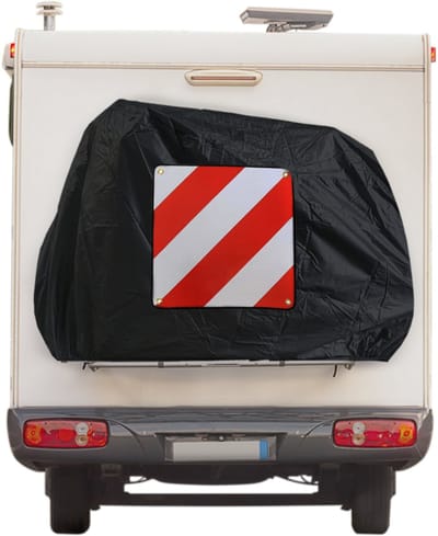 Fietsendrager hoes – Met insteek vak- hoes voor 1 of 2 fietsen - 150D Polyester - Camper en Caravan - Zwart