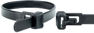 1000 Kabelbinder wiederlösbar 100 x 7,6mm schwarz