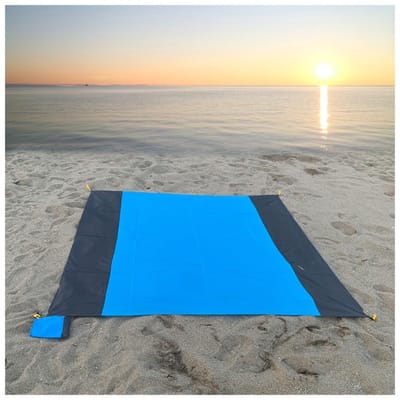 QTTVBTNA -Picknickmat - Strandmat -Stranddeken - Picknickmat - Waterdicht - Blauw XL - Opvouwbaar - 200 x 210cm