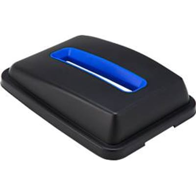 Deksel voor Schäfer Shop Select afvalbak met 60 l inhoud, met sleufopening, B 450 x D 335 x H 50-100 mm, kunststof, blauw
