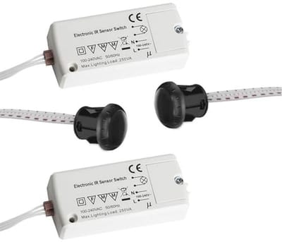 Minisensor Bewegingsmelder voor Inbouw - 2 Stuks