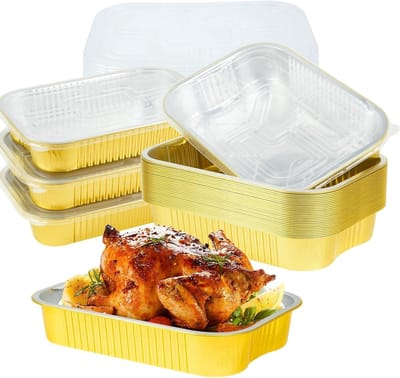 Aluminium Bakpannen - Folie Bakvormen - Bakken en Braden - Extra Dik Materiaal - 9x13 Inch - Goud