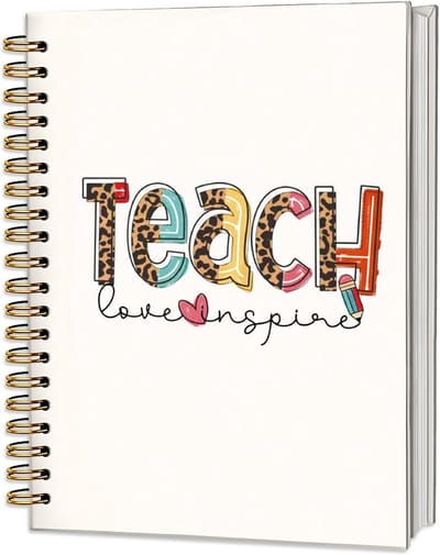 Spiral notitieboek 8x5 inch – hardcover met gestreepte pagina’s voor school en kantoor
