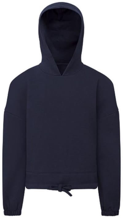 TriDri - Cropped Oversized Kinder Hoodie - Navy maat 5/6