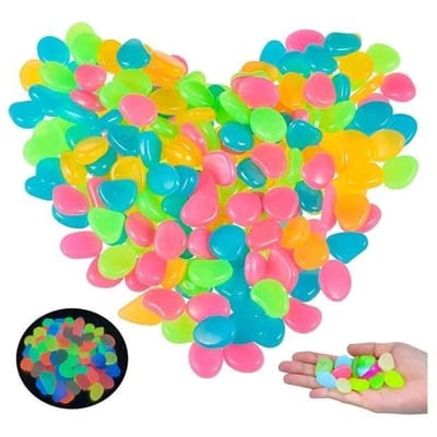 Fluorescerende Kiezels - 300 Stuks - Natuurlijke Hars - Wit - Aquariumdecoratie
