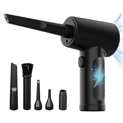 Souffleur de poussière pour PC, appareil électrique, appareil photo, Portable, puissant, Rechargeable noir