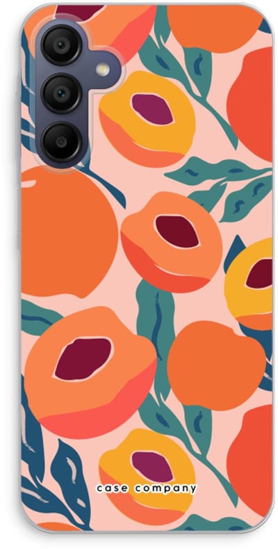 Case Company® - Hoesje geschikt voor Samsung Galaxy A15 hoesje - Perzik - Soft Cover Telefoonhoesje - Bescherming aan alle Kanten en Schermrand