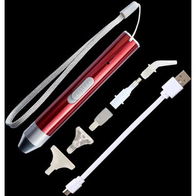 USB oplaadbare verlichtingspuntboorpen met 4 koppen 5D diamantschilderpen Licht borduurgereedschap Diamantschildergereedschap