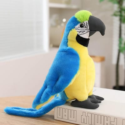 Nieuwe Simulatie Rood en Blauw Papegaai Pluche Speelgoed Film Knuffeldieren Zachte Papegaai Poppen Kinder Verjaardagscadeaus Kinderspeelgoed 20-22cm
