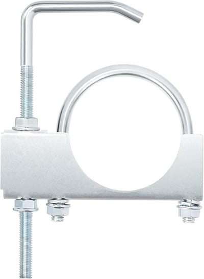 Dailygoods - Swpeet 1pcs 3 inch uitlaatklem met hanger, Heavy Duty Universele demper hanger, Universele klem op uitlaathanger, Uitlaatsysteem hanger auto gereedschappen voor 3 "auto vrachtwagen uitlaatpijp