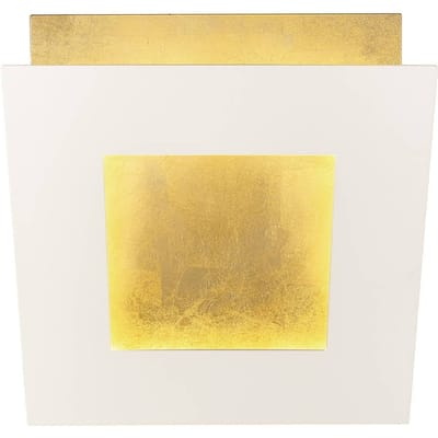 Mantra Iluminación LED wandlamp Dalia, wit/goud, 22 x 22 cm, aluminium
