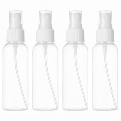 Dailygoods- Spuitfles set 4 stuks - 20 ml - Lege knijpfles - Navulbaar - Herbruikbaar - Transparant kunststof - Lekvrij ontwerp - Verstuiver