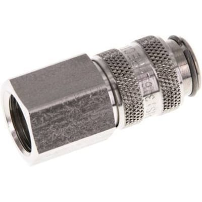 RVS 306L DN 5 Luchtkoppeling Snelkoppeling G 1/4 inch Binnendraad - CLS5-F-SSL-P-014