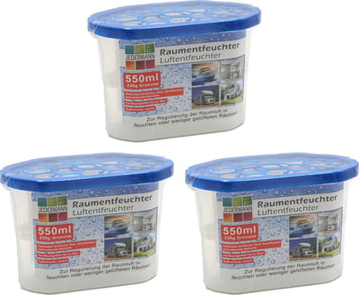 Haushaltshelden Vochtvanger - 3x - vochtopnemer - 550 ml - voorkomt geuren en schimmelvorming