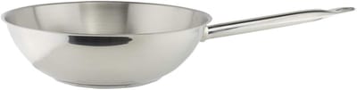 Professionele Wokpan RVS 28cm Zilver met Superieure Warmtegeleiding