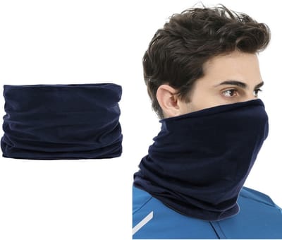 Jumada's - Bandana | Gezichtsmasker | Mondkapje OV | Faceshield | Sportbescherming | Unisex nekwarmer| Elastisch | One Size | Blauw - Donkerblauw