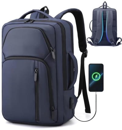 Laptoprugzak 17 inch met USB-oplaadpoort - Waterafstotende Antidiefstal Laptoptas voor Werk, School en Reizen