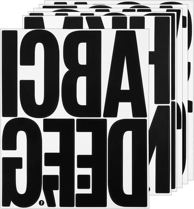 ByShane - Grote Letterstickers 12 cm Alfabet Zelfklevend Waterdicht - Prikbord Klaslokaal Woondecoratie