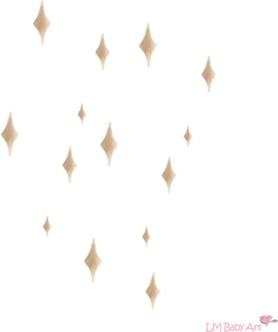 Muurstickers sterren | Set van 20 gouden sterren stickers / Beige bruine sterren | Waterverf stijl muurstickers | sterren stickers | Muurstickers sterren kinderkamer/ babykamer