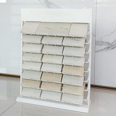 Tegel Display Rek - Vloerstandaard Kast - Winkel Presentatie - Versterkt Metaal Ontwerp - 44.2 x 58 x 16 cm