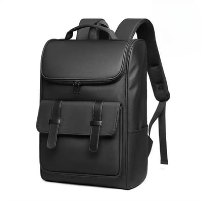 Uniseks Comfortabele Rugzak Luxe Stijl Voor School Kantoor Reizen Rugzak Geschikt Voor 15.6 Inch Laptop Reizen Tas Zwarte Kleur
